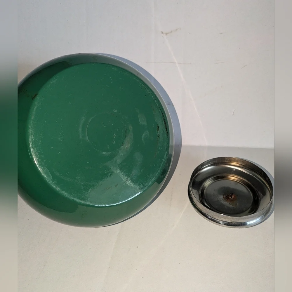 Enamel Whistling Tea Kettle Green
